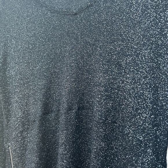 BKE Top Black Shimmer Whimsigoth Glam Women's Size M Long Sleeve Zipper Detail - Picture 5 of 9